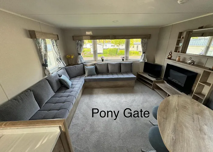 Pony Gate Caravan On Haggerstone Castle West Lawn